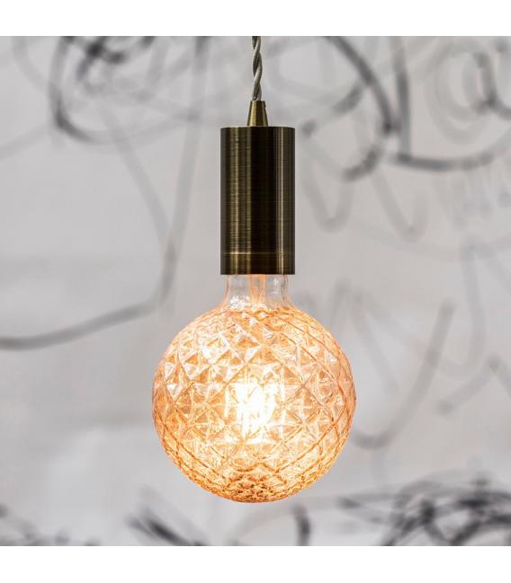 Lampe décorative bronze antique E27 Alu Long – Photo