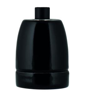 Decorative Lampholder porcelain E27 black