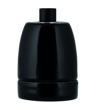 Porcelain E27 Black Decorative Lampholder 11713-25798