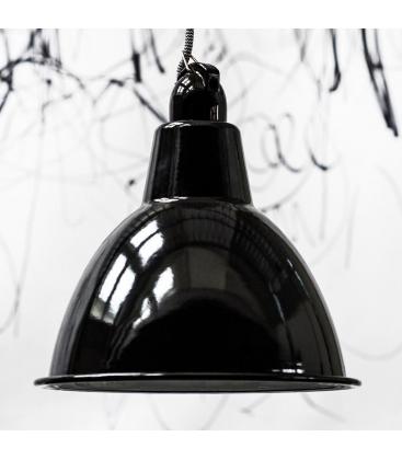Gancho portalámparas decorativo E27 de porcelana negra 11715-25809
