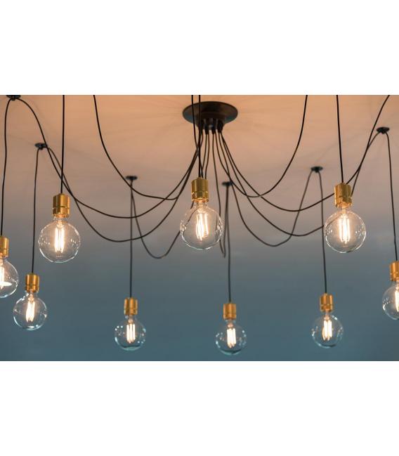 Black Metal Ceiling Cup for 7 Multi Cord – photo