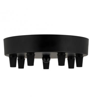 Tazza da soffitto in metallo nero per 7 cavi multipli 11754-26017