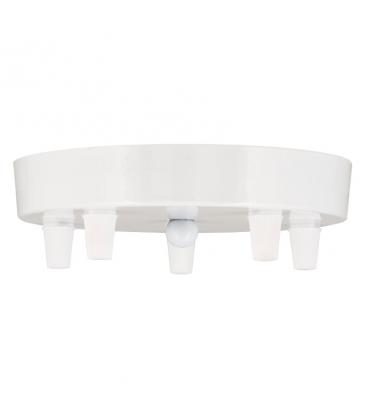 Coppa da soffitto in metallo bianco 5 corde Rosoni e tazze 11756-26019