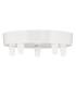 Rosette métal blanc multi cordon 5 11756-26019