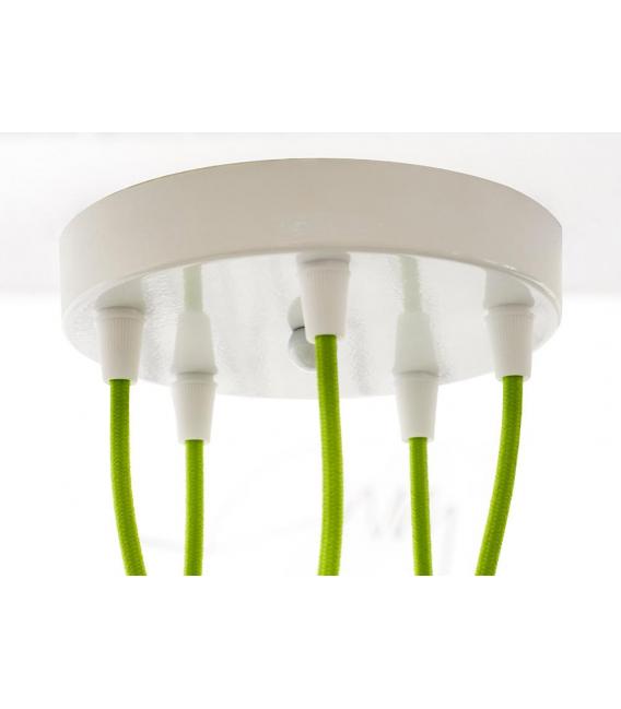 Ceiling Cup Metal White 5 Cord - Ceiling Rosettes & Cups – photo