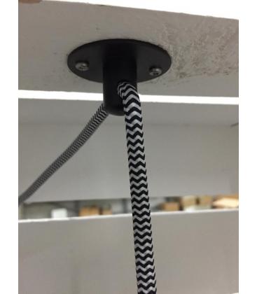 Empuñadura decorativa negra para cuerda de pared - Rosetones y copas de techo 11758-26027