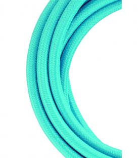 Cavo tessile decorativo 2C azzurro 3m