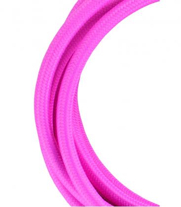 Elevate il vostro spazio con cavo tessile rosa 3 m di lunghezza 11775-26079