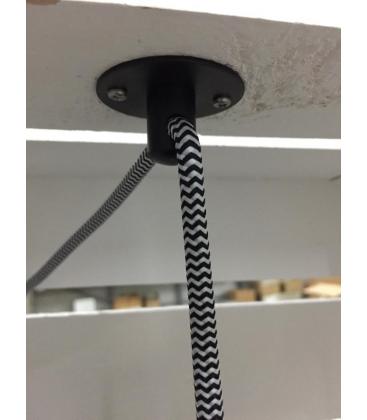 Elegante Cable Textil: Realce su espacio con 3 m de blanco y negro 11776-26084