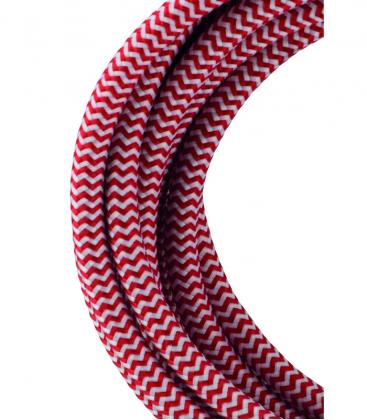 Stylish Red White Textile Cable Enhance Your Décor 11777-26086