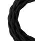 Cable textil decorativo trenzado 2C negro 3m 11791-26107