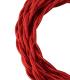 Cavo tessile decorativo intrecciato 2C rosso metallizzato 3 m 11794-26110