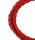 Cable textil decorativo trenzado 2C rojo 3m 11793-26115