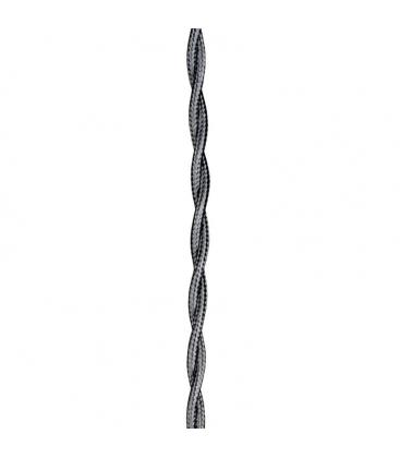 Elevate Your Space with Metallic Silver Twisted Textile Cable 11799-26124