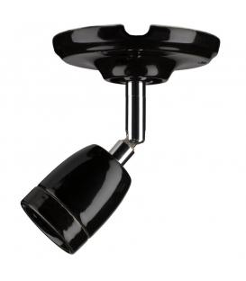 lampholder E27 porcelain, adjustable, black