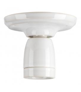 Portalámparas decorativo E27 porcelana, blanco
