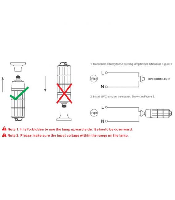 Portable UV-C Disinfection Light 60W E27 - UVC Luminaires – photo