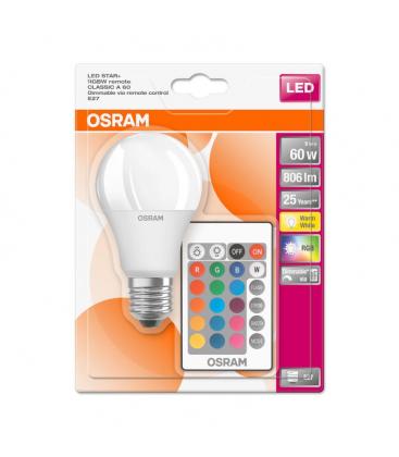 Lámpara LED Classic A RGBW 9W E27 Mando a distancia 11936-26521