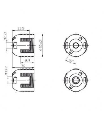  M10x1 okov G9 s pokrovčki -! 7031-26576