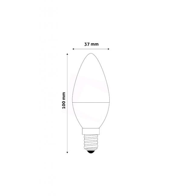 Klasična sveča LED 6W toplo bela E14 – fotografija