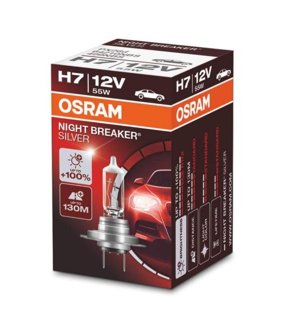 Autolampe H7 55W 12V PX26D Night Breaker Silber - Tuning – foto