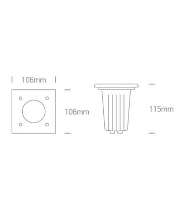 Stainless Steel Outdoor Recessed Floor Luminaire IP67 - 35W GU10 12008-26794