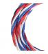 Decorative Textile Cable twisted 3c shiny blue white red 3m 12010-26800