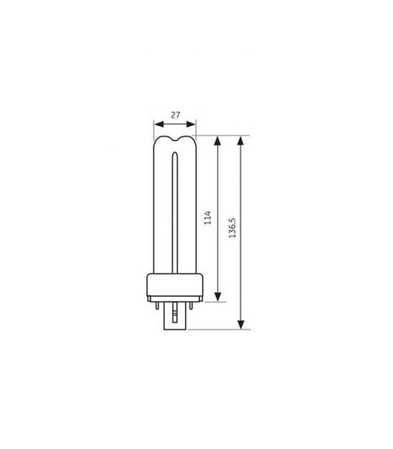 Lampe compacte à économie d'énergie Biax F7W 865 - G23 2G7 – Photo