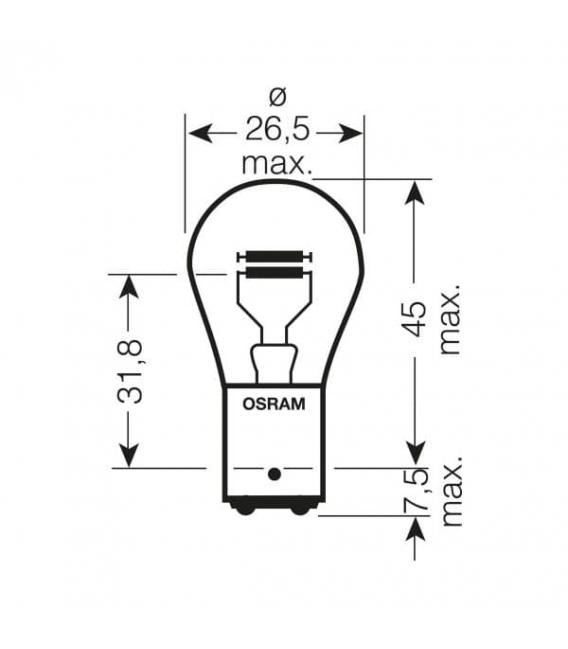 24V Truck Bulb P21 5W BAY15d - – photo