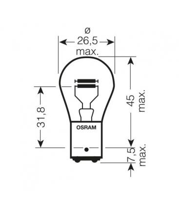 24V Lkw-Glühlampe P21 5W BAY15d - Beleuchtungslösung 1195-2818