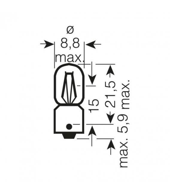 Truckstar PRO 24V BA9s T4W 4W 3930 Glühlampe - Lkw-Lampen – foto