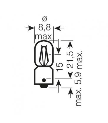 Truckstar PRO 24V BA9s T4W 4W 3930 Bulb - Ampoules pour camions 1205-2834