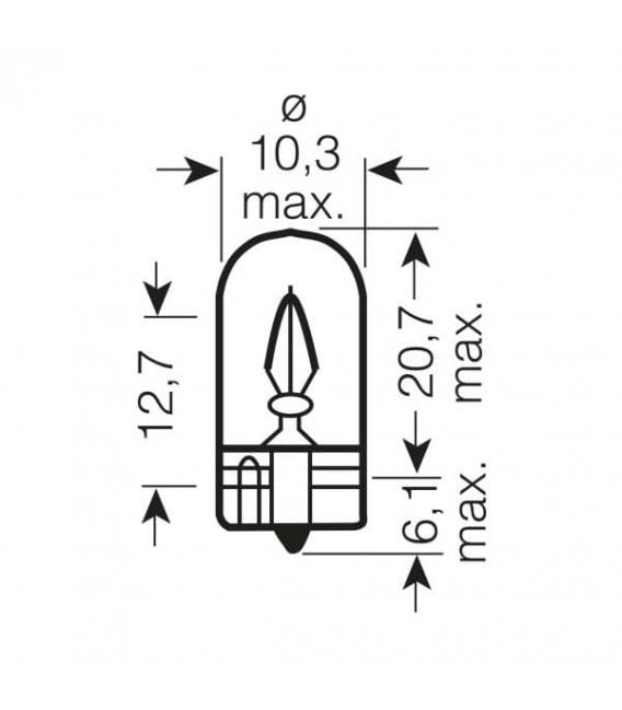 24V Lkw-Glühlampe W3W 2841 - Beleuchtungslösung – foto