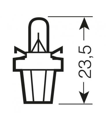 24V Lkw-Glühbirne 2741MFX 1.2W - Hell BX8.5d Option 1212-2846