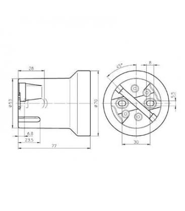 Portalampada in porcellana Premium - E40 4001-3061