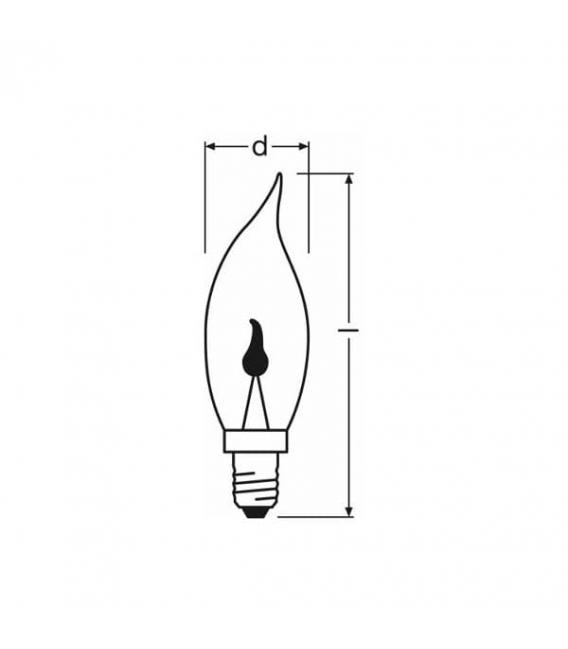 Lampadina effetto fiamma Classic Decor BA Flicker 3W E14 – Foto