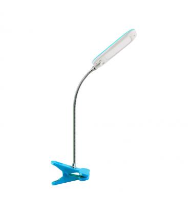 Lampe de bureau LED DORI Bleu ludique, lampe à pince 12181-32161