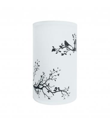 ZYTA E14 Artistic White Table Lamp with Graphic Tree Motif 12364-32340