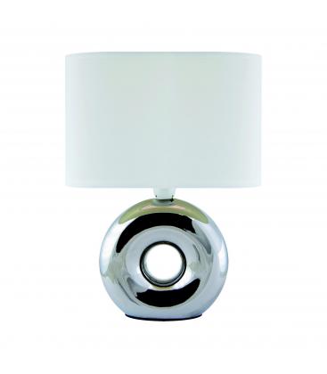 Elegante lámpara de sobremesa GOLF E14 Cromo y Blanco Ilumina tu espacio 12477-32451