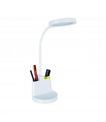 LABOR Lampada da scrivania a LED con luminosità 3 livelli e supporto per matita Bianco 12740-32694