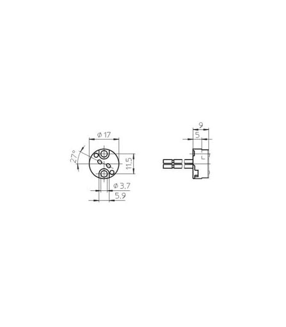 450mm Lead Lampholder Base - G4 GX5.3 G6.35 Design – photo