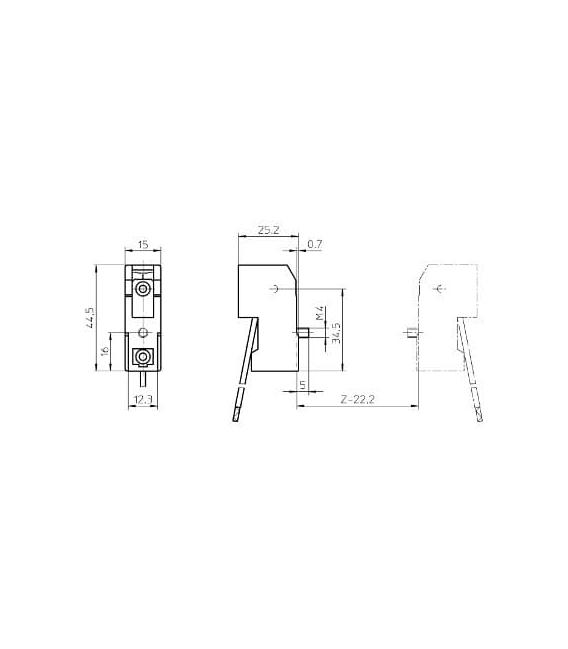 Single R7s Ceramic Lampholder Base - No Bracket Included – photo