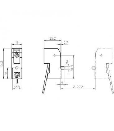 Base portalampada singola in ceramica R7s - Senza staffa inclusa 4114-3388