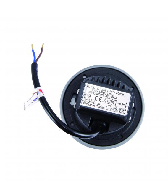 AZYL C 1.6W NW LED Aplique Empotrable Gris – foto