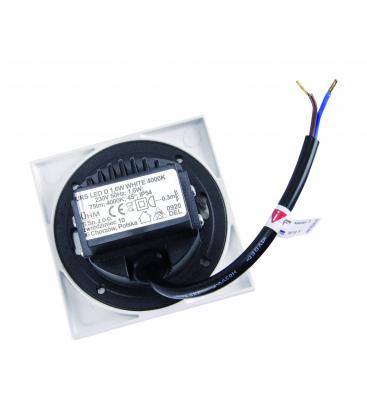LED stenska svetilka vgradna KURS D 1,6W NW bela 12817-36867