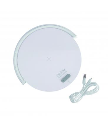 Lámpara LED SATURN: Cargador inalámbrico y altavoz Bluetooth 12779-36991