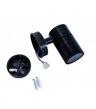 Luminaria GU10 negra antipolvo para fachadas exteriores 12845-37141