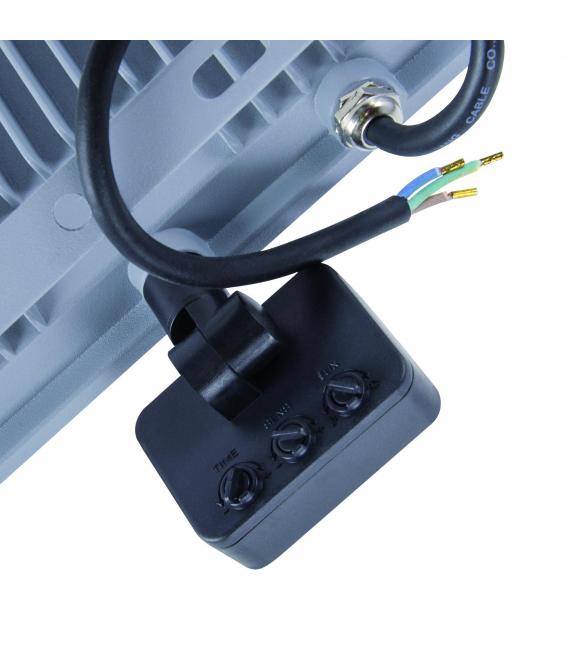 LED reflektor s senzorjem gibanja 100W Grey CW – fotografija