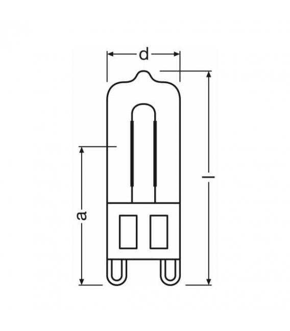 Halopin ECO 66760 220V 60W G9 Ampoule halogène – Photo