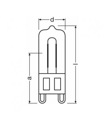 Halopin ECO 66760 220V 60W G9 Ampoule halogène 6123-3755